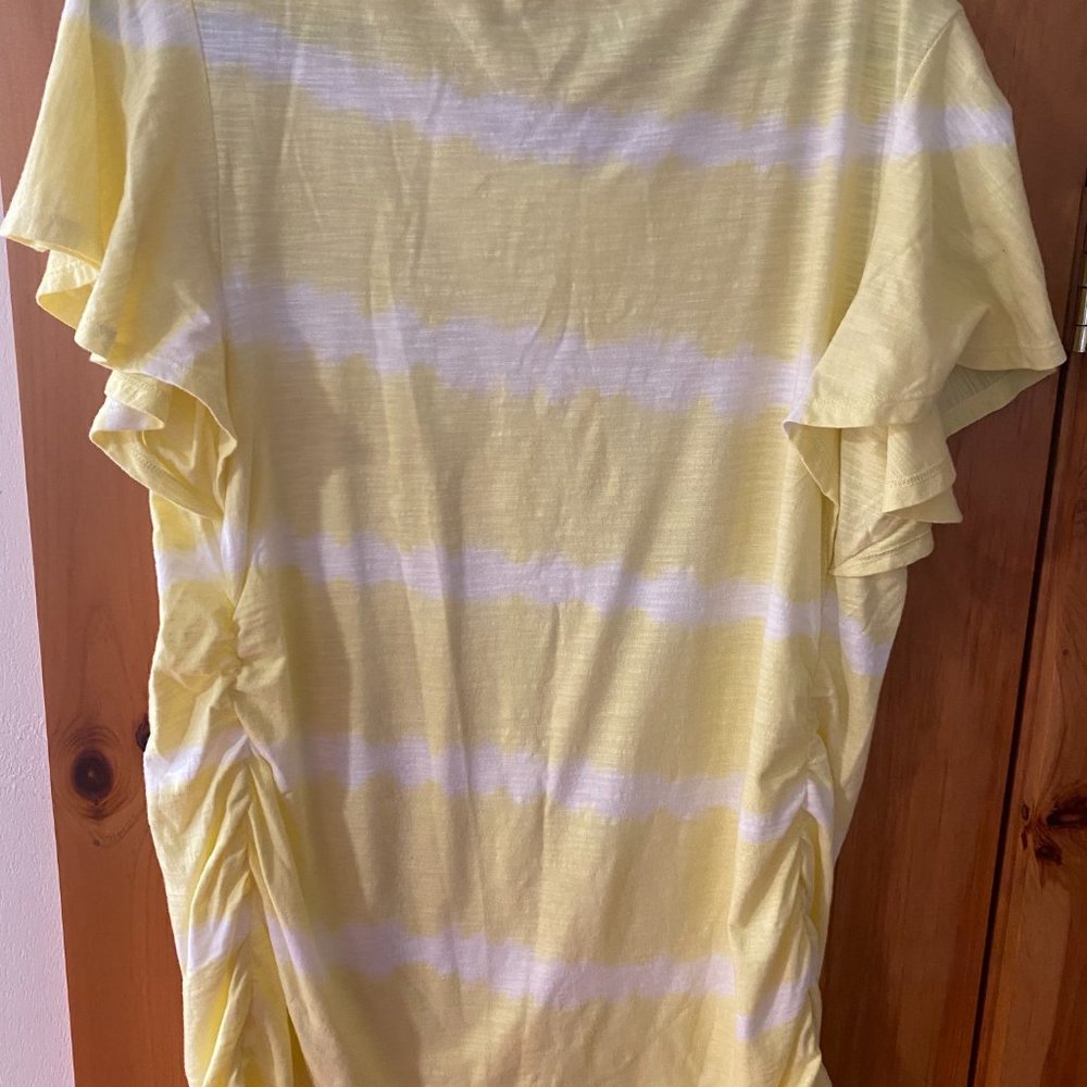 ISABEL MATERNITY TOP INGRID & ISABEL YELLOW WHITE STRIPE SIZE XXL - Picture 1 of 6